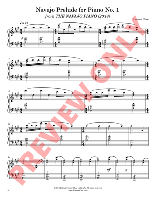 Digital Sheet Music - Three Navajo Preludes for Piano (Score)