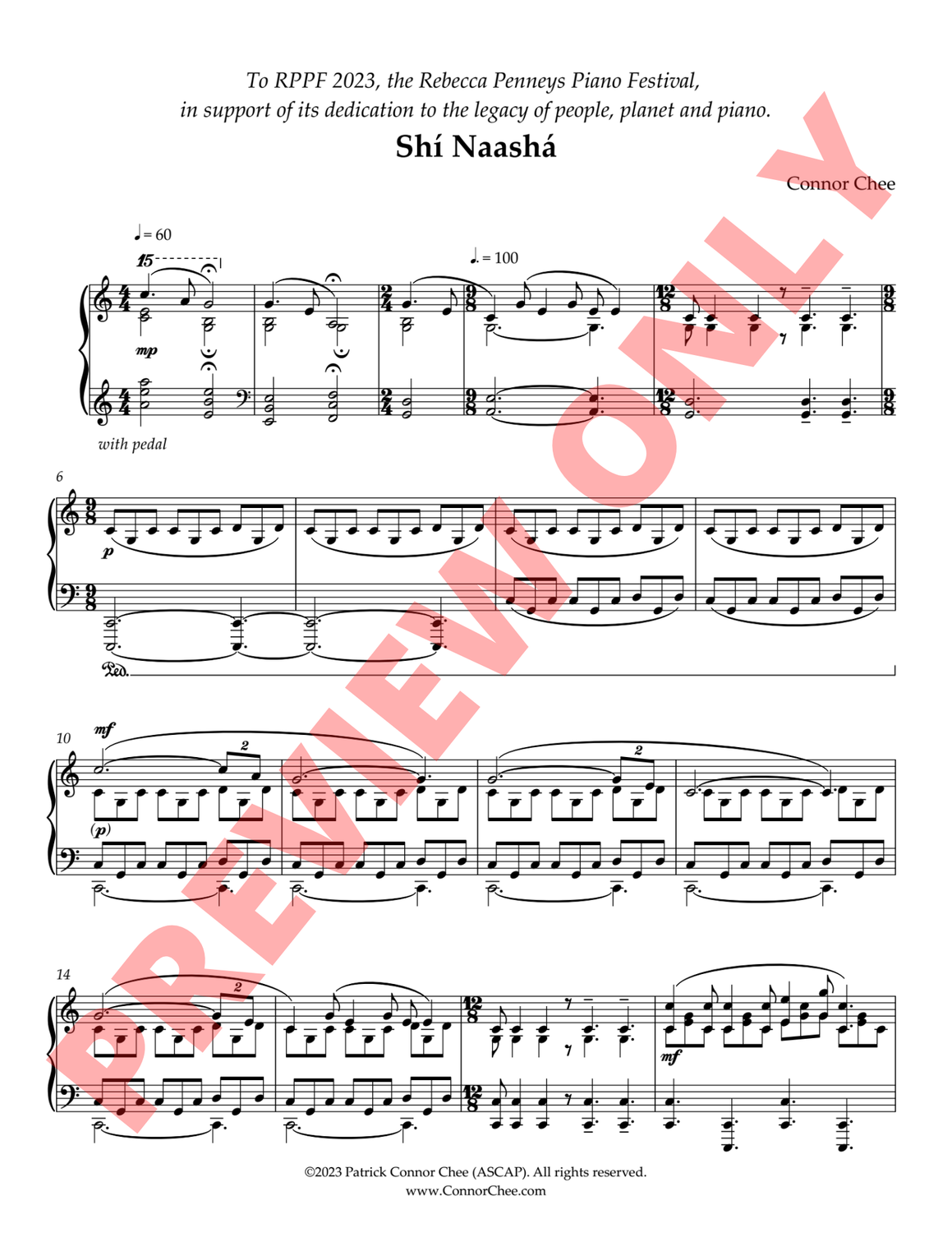 Digital Sheet Music - Shi Naasha (Piano Score)