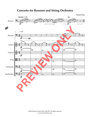 ALL ARRANGEMENTS - Concerto for Bassoon and String Orchestra, Bassoon and String Quartet, Bassoon and Piano