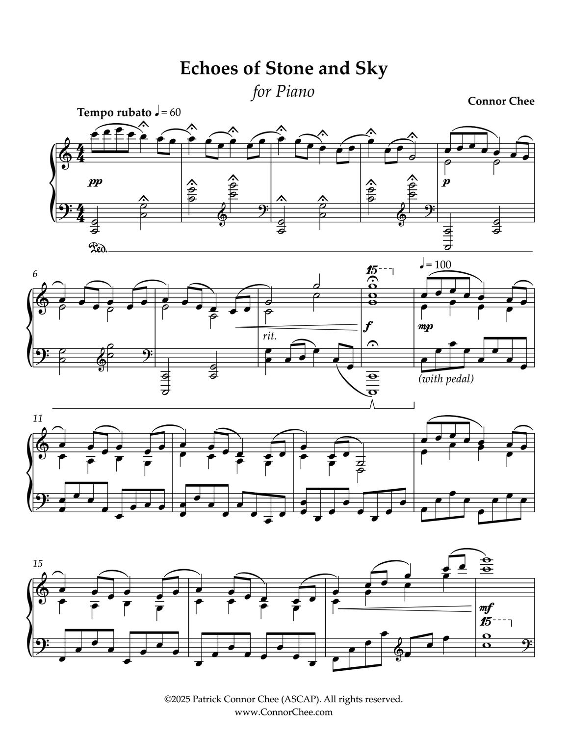 Digital Sheet Music - Echoes of Stone and Sky (Piano Score)