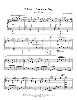 Digital Sheet Music - Echoes of Stone and Sky (Piano Score)
