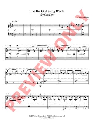 Digital Sheet Music - Into the Glittering World (for Carillon)