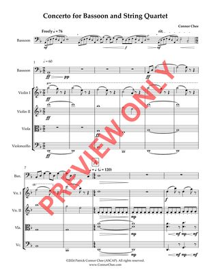 Concerto for Bassoon and String Quartet (Connor Chee)