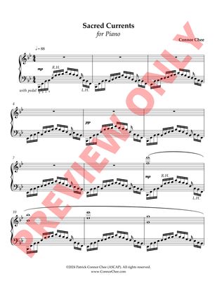 Digital Sheet Music - Sacred Currents (Piano Score)