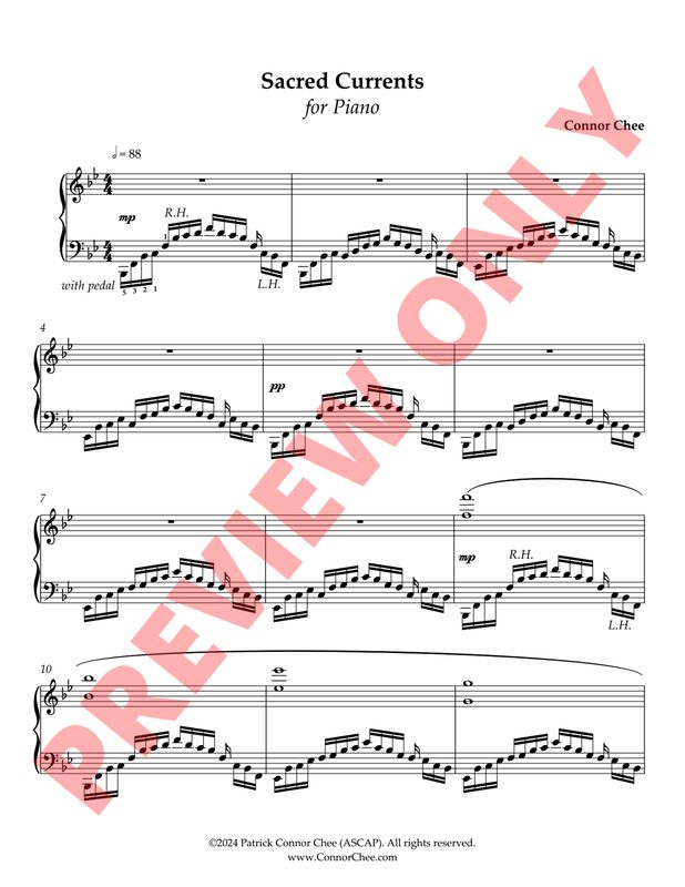 Digital Sheet Music - Sacred Currents (Piano Score)