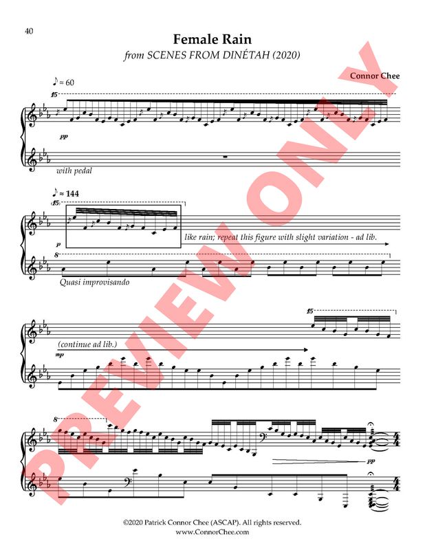 Digital Sheet Music - Scenes from Dinétah (Connor Chee)