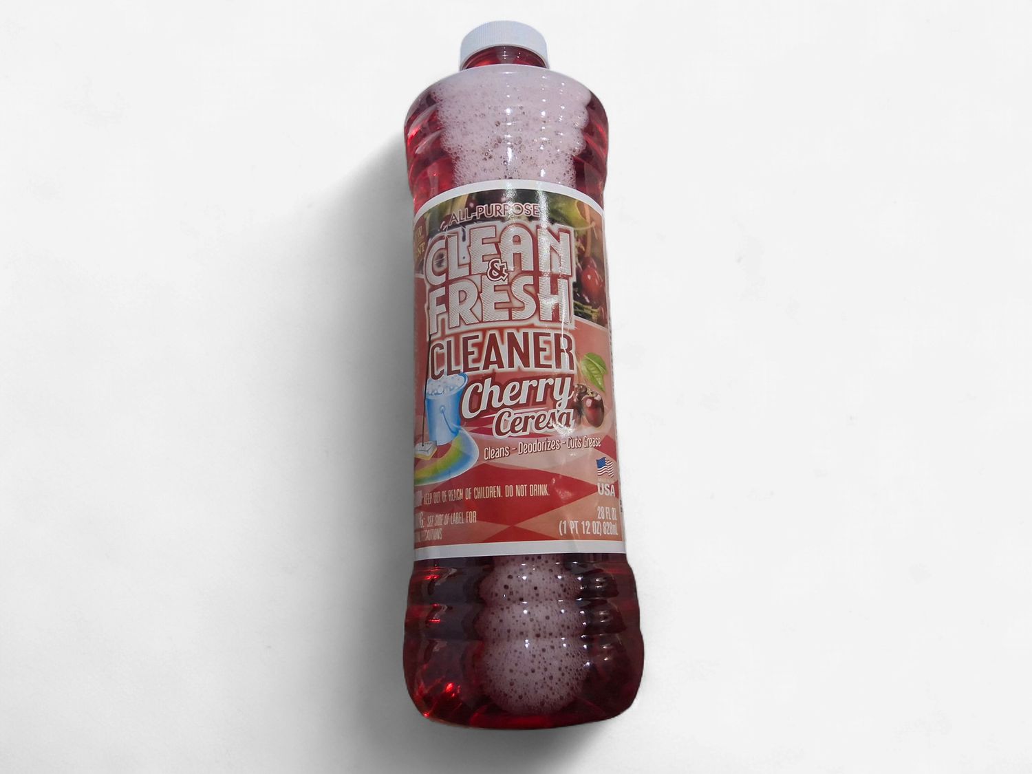 All Purpose cleaner. Cherry. Clean &amp; fresh. 28oz. 828ml