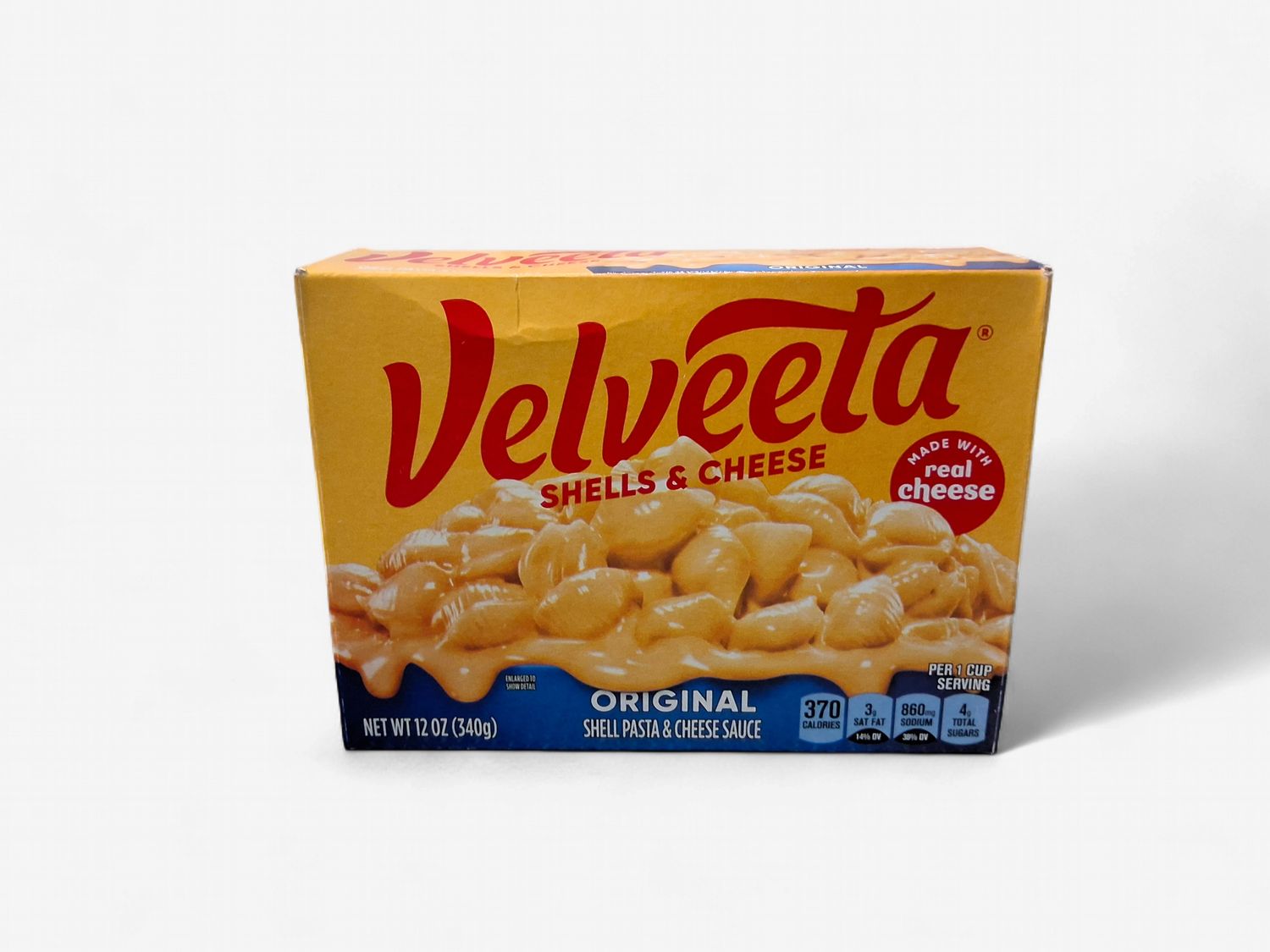 Mac n cheese. Velveeta. 12oz. 340g