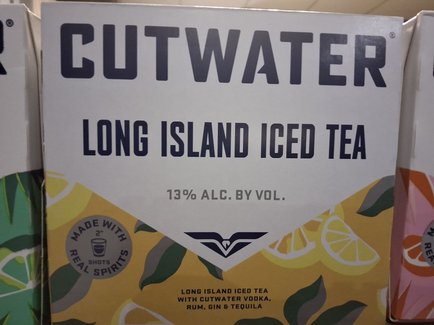 Cutwater. Long Island iced tea. Margarita. 12oz 355ml