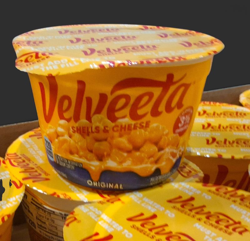 Mac n cheese. Velveeta cup. 2.39oz. 68g