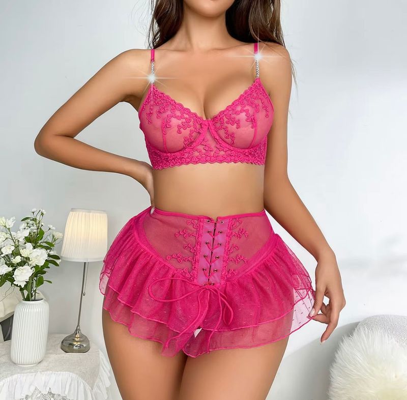 Pink Blossom Lace Corset Skirt Set โ By Che Boutique Pink Blossom Lace Corset Skirt Set โ By Che Boutique