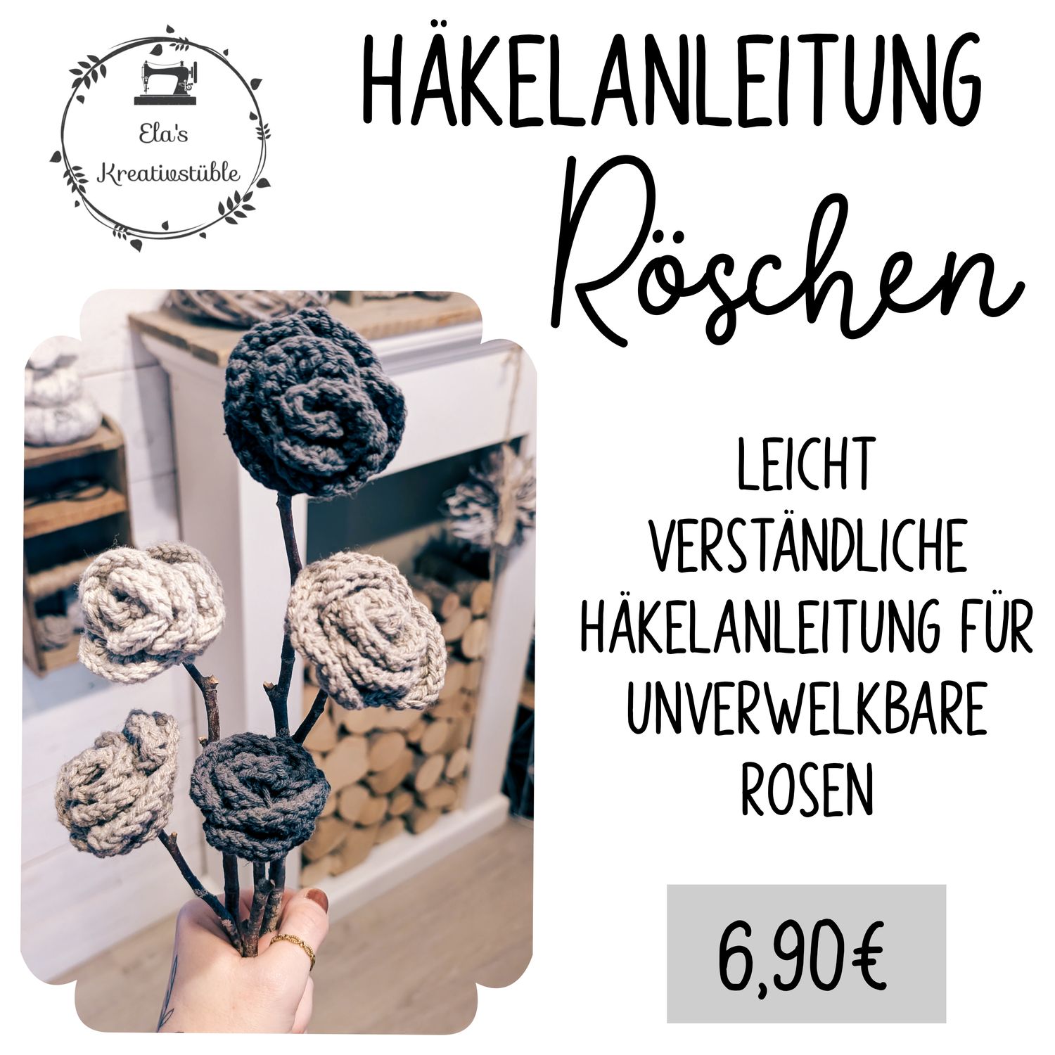 Häkelanleitung Röschen