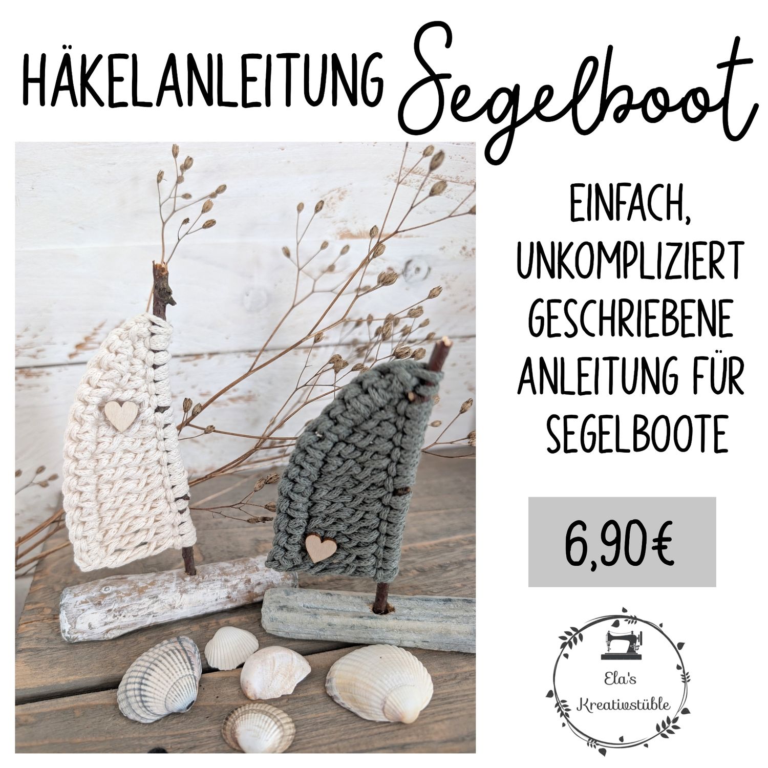Häkelanleitung Segelboot