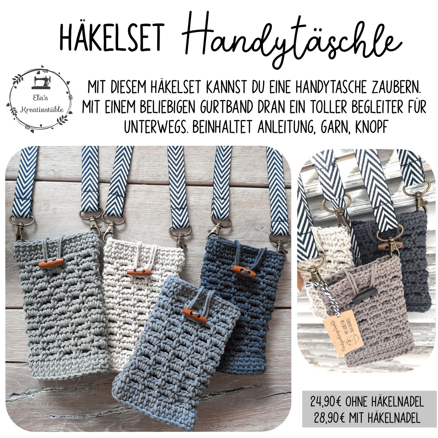 Häkelset Handytasche