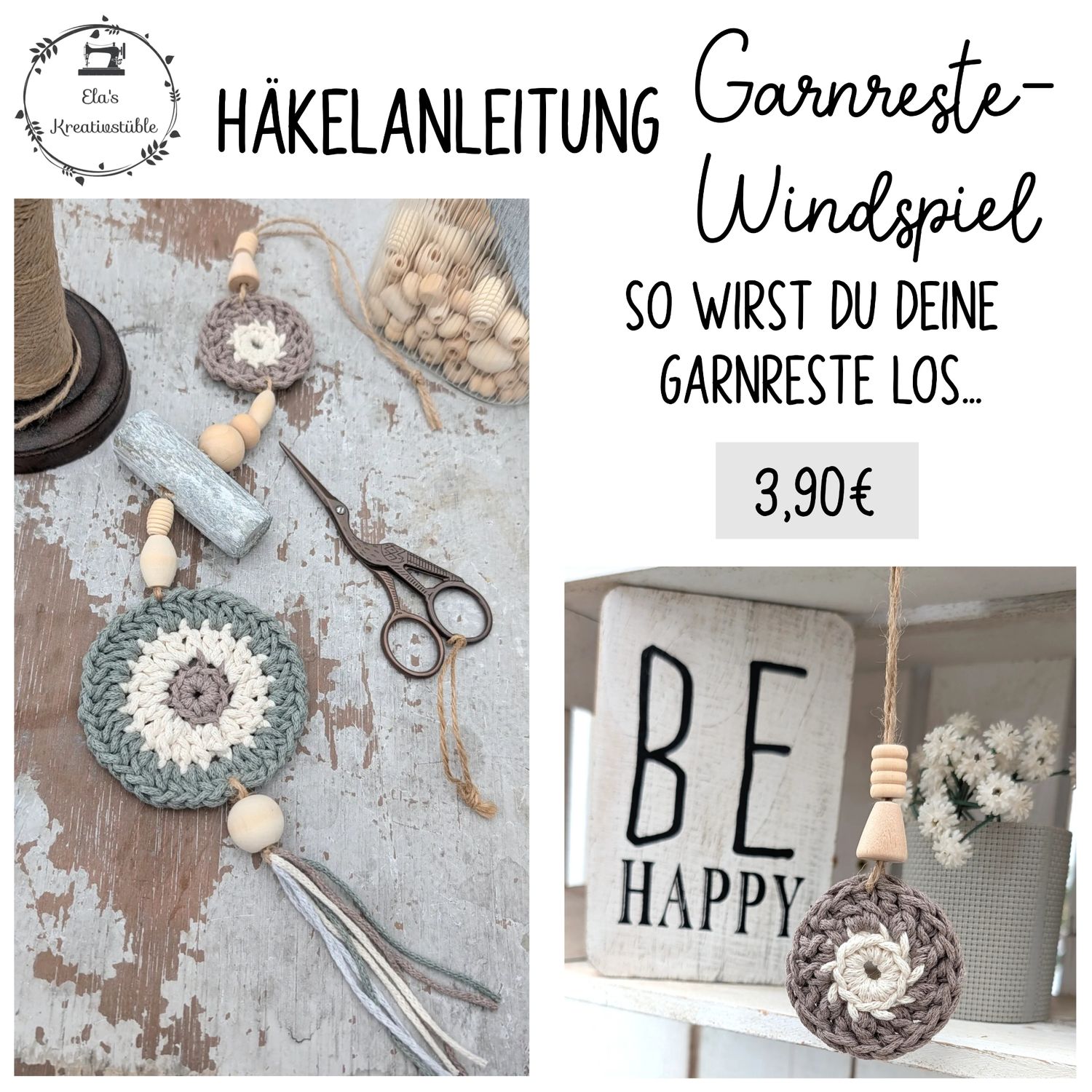 Häkelanleitung Garnreste Windspiel