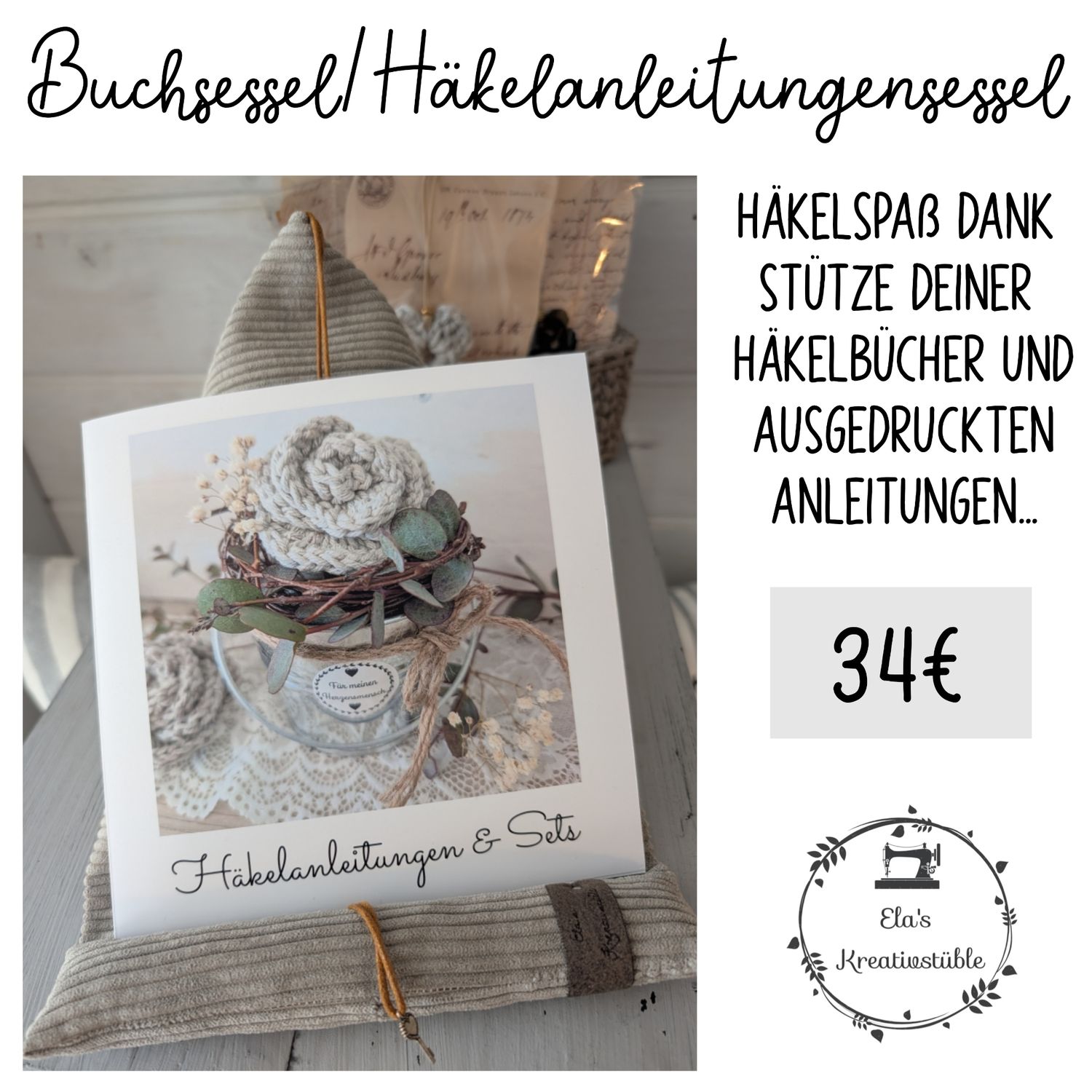 Buchsessel/Häkelanleitungensessel
