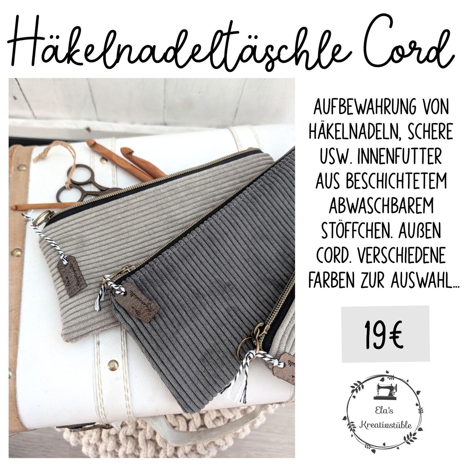 Häkelnadeltäschle Cord