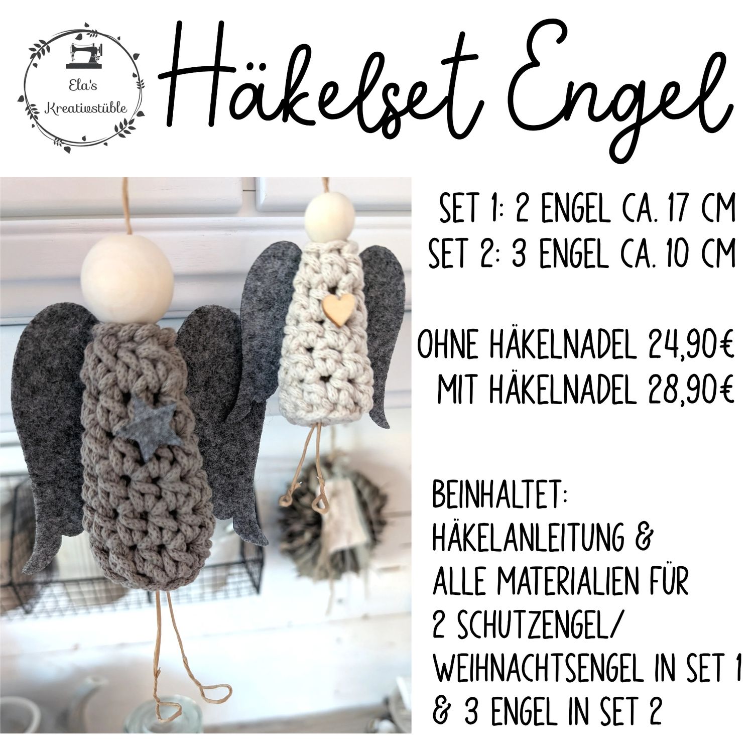 Häkelset Engelchen groß oder klein 