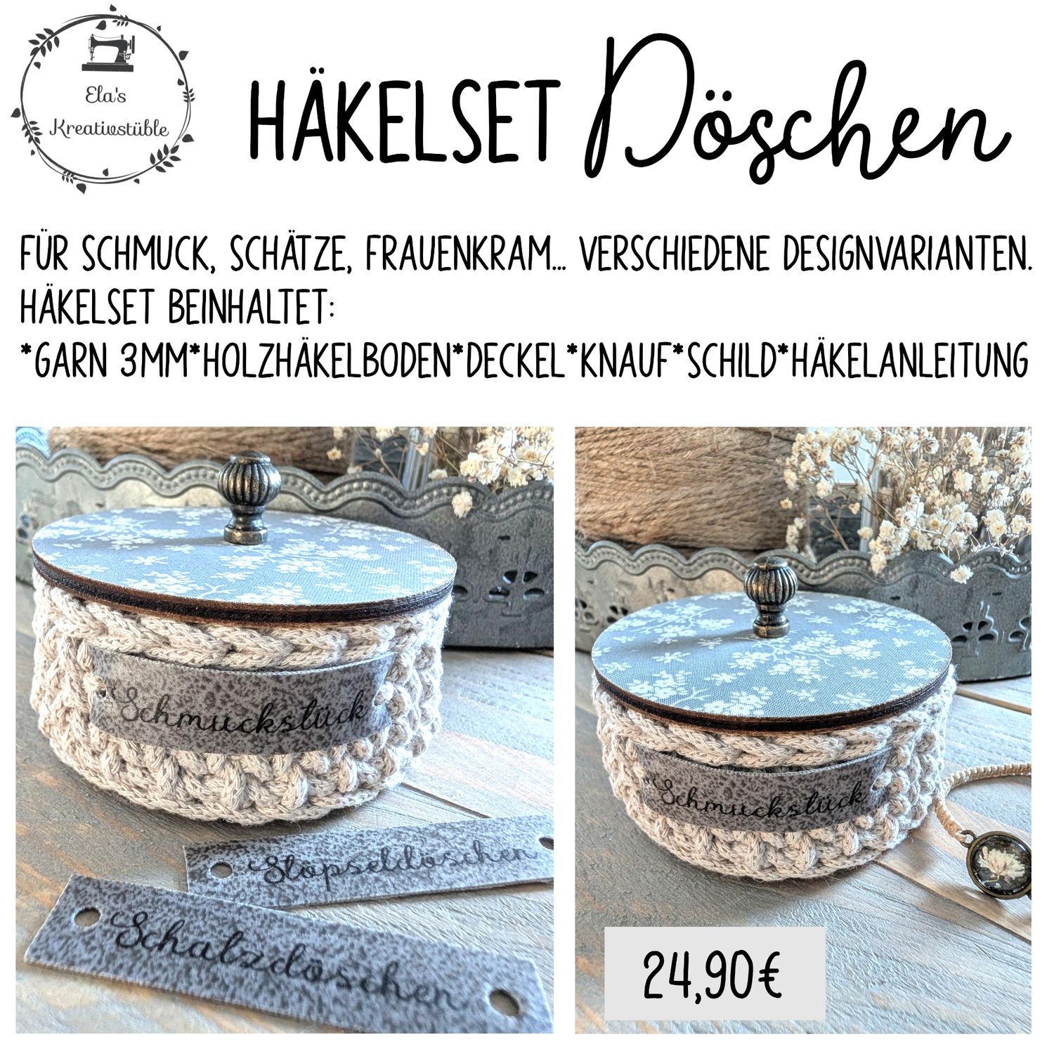 Häkelset Döschen