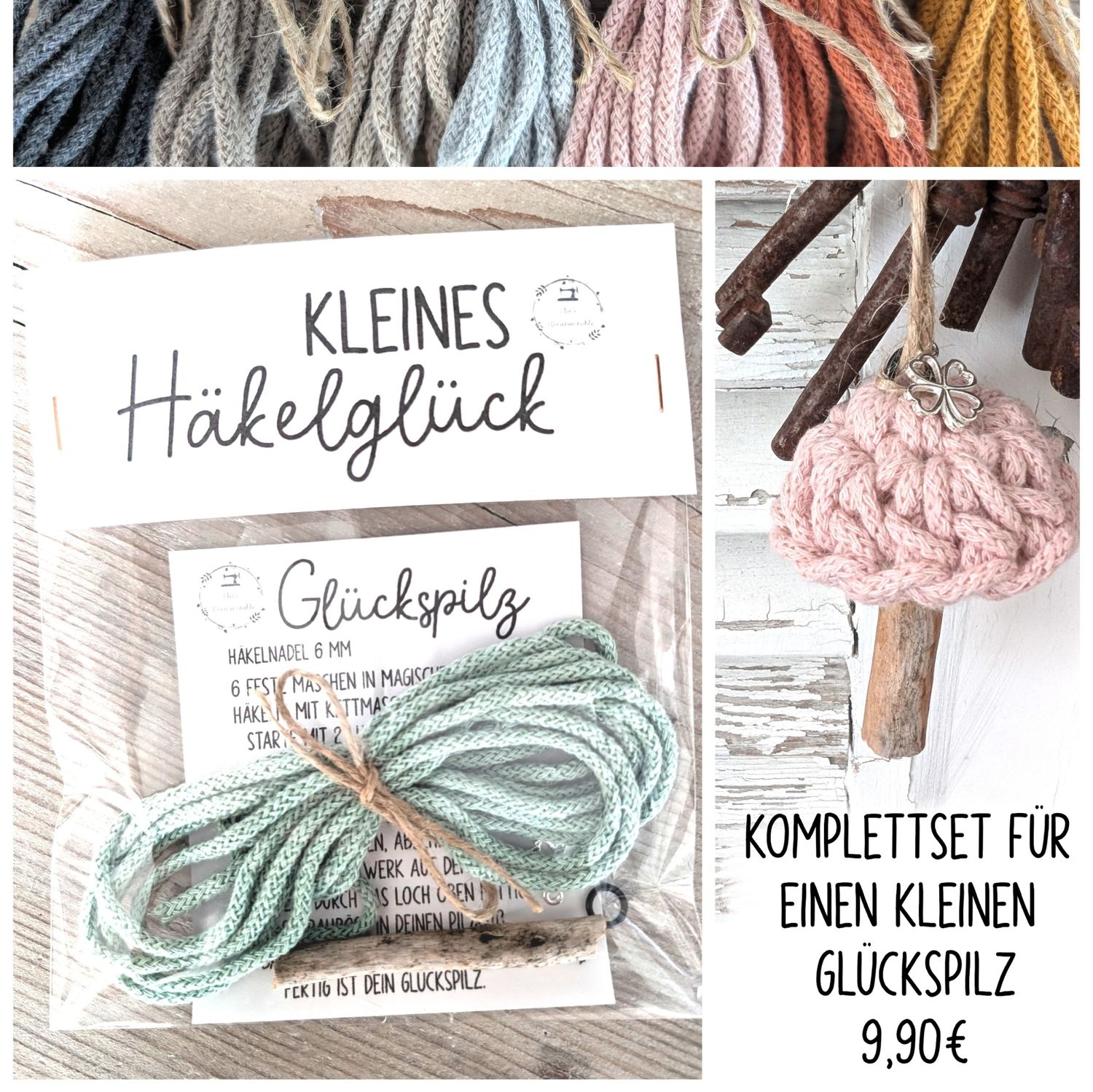 Kleines Häkelglück Pilz