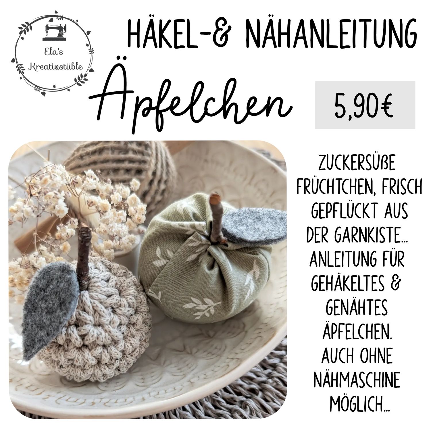 Häkel-&amp; Nähanleitung Äpfelchen