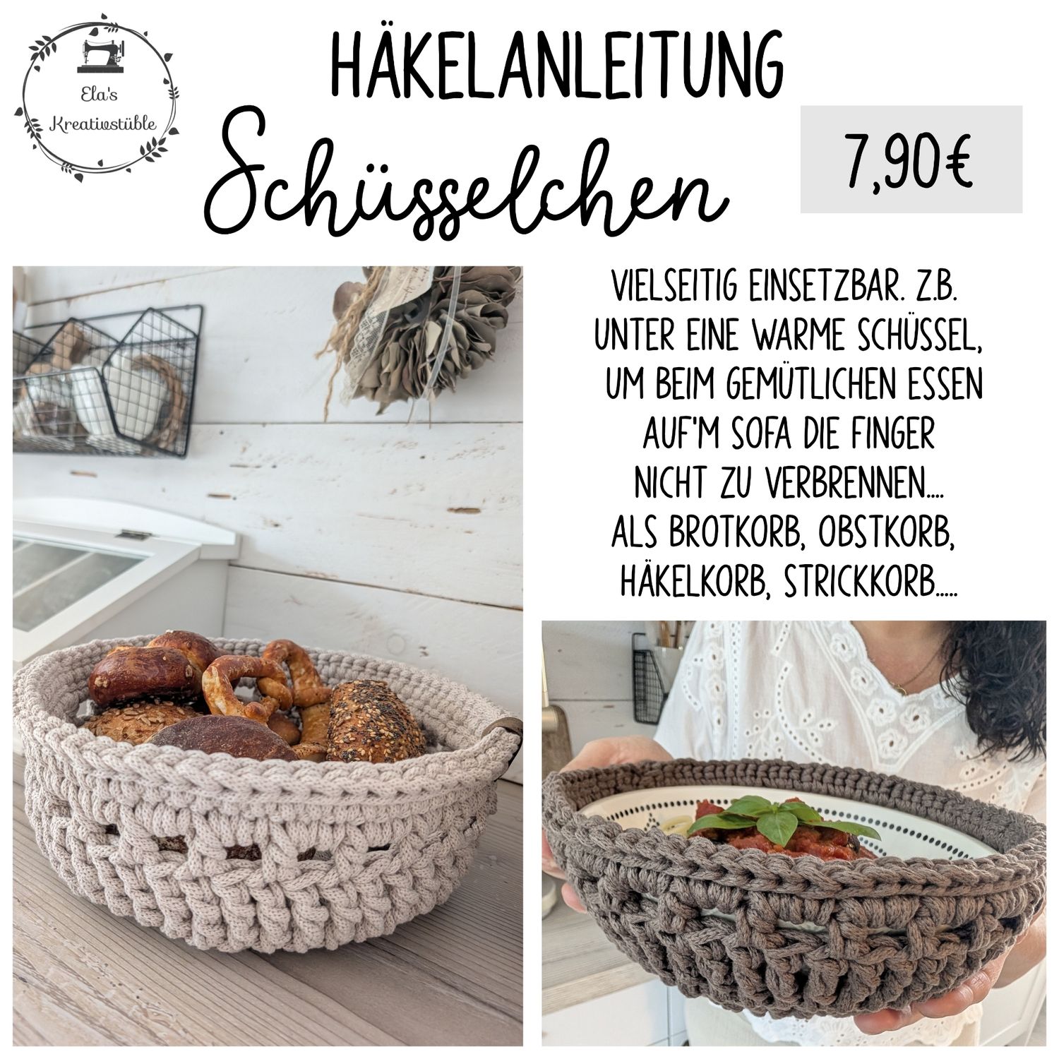 Häkelanleitung Schüsselchen