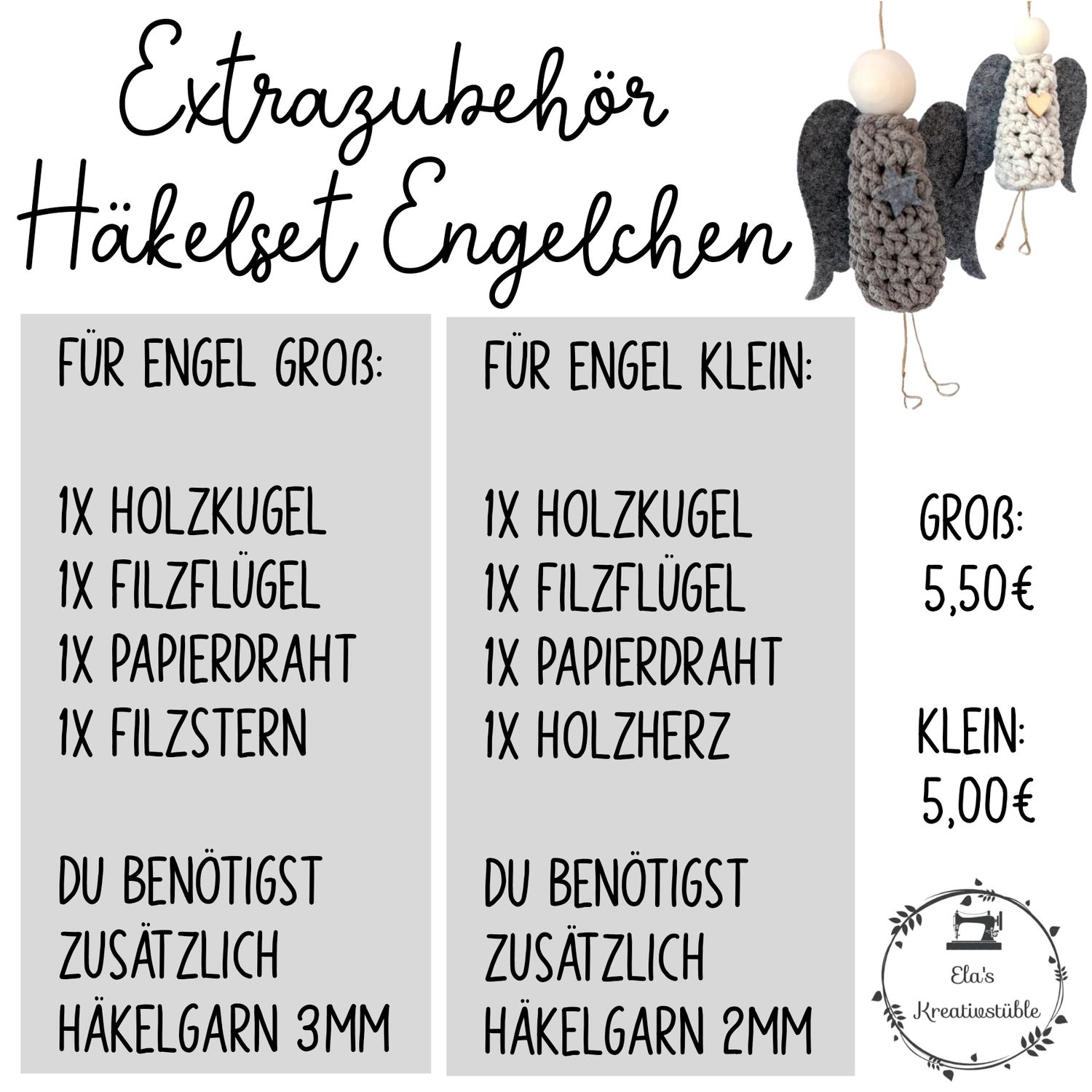 Extra Zubehör Engel groß