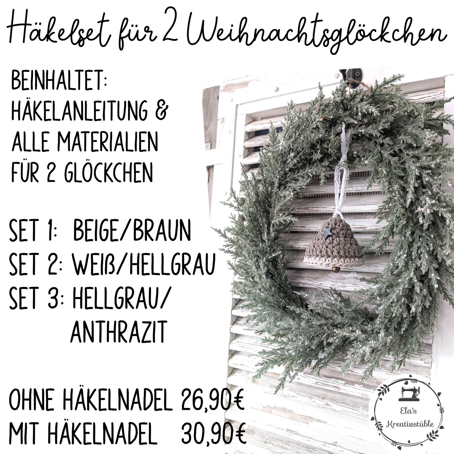 Häkelset Weihnachtsglöckchen