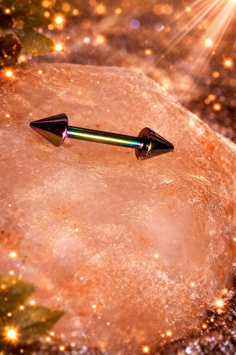 Piercing droit couleur arc en ciel doux en acier inoxydable LIVRAISON INCLUSE a partir de 2 Articles