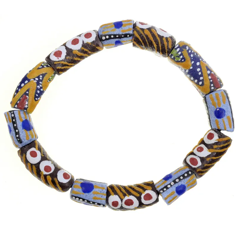 Handmade African Beaded Bracelet - Vibrant Glass Beads Jewelry