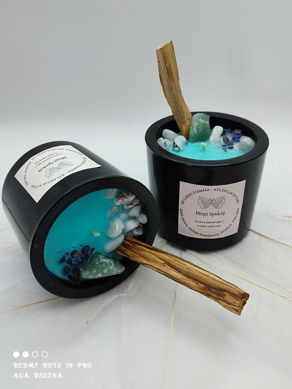 Świeca intencyjna , afirmacyjna Błogi Spokój