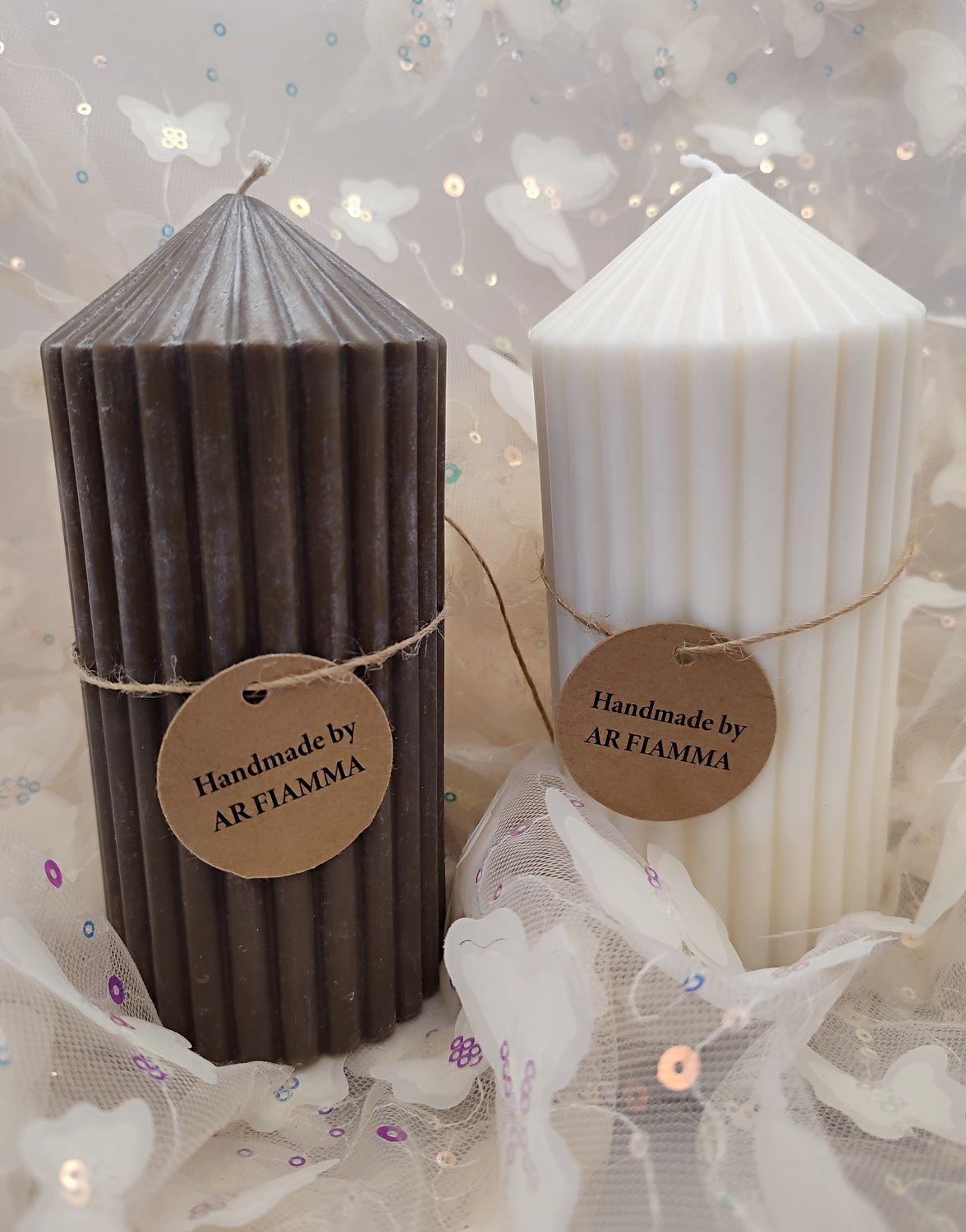 Zestaw świec ozdobnych "Kawa z mlekiem" filar