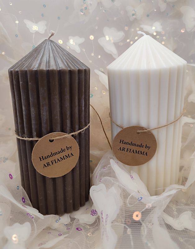 Zestaw świec ozdobnych "Kawa z mlekiem" filar