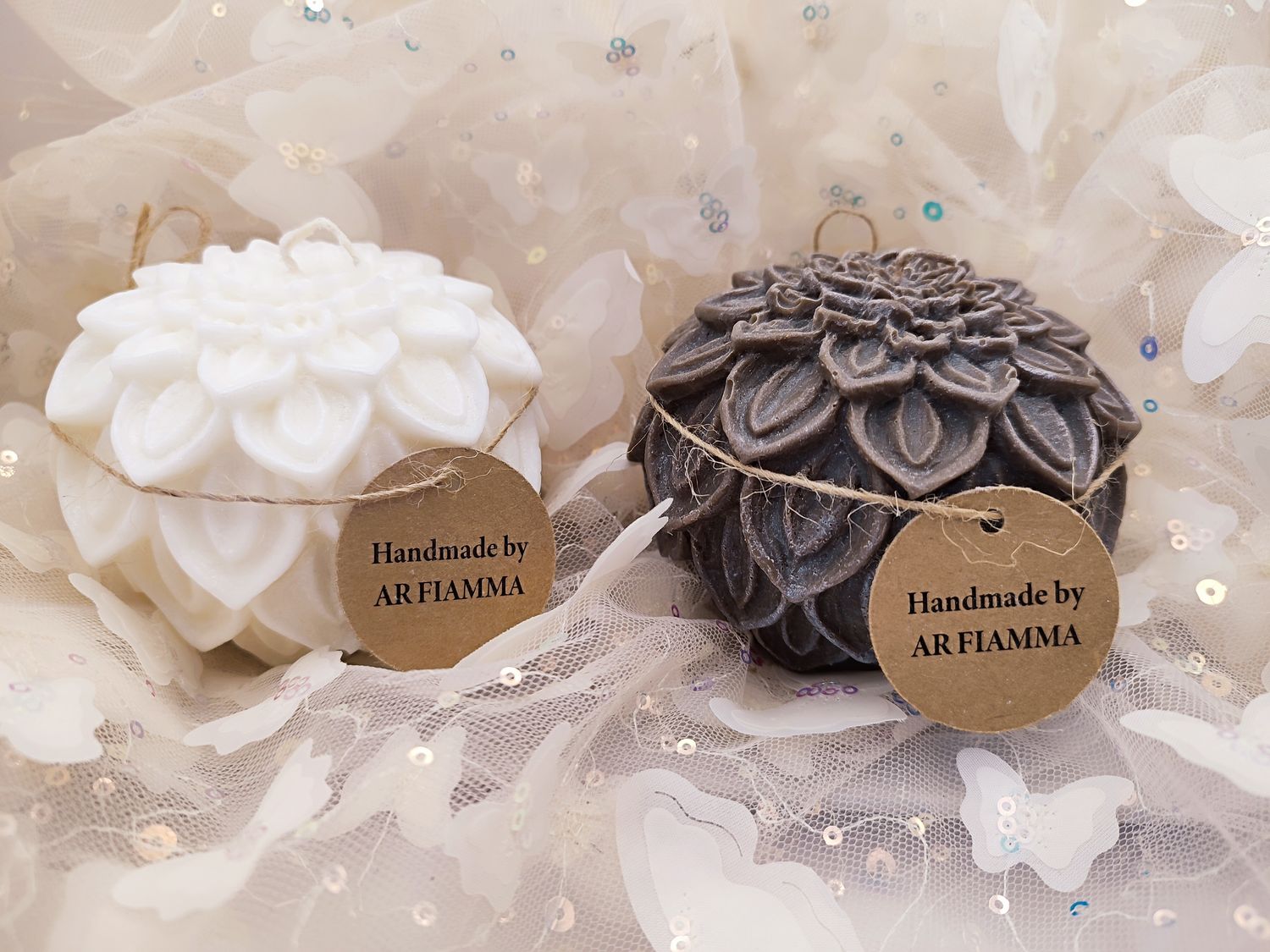 Zestaw świec ozdobnych ''Kawa z mlekiem" kwiat