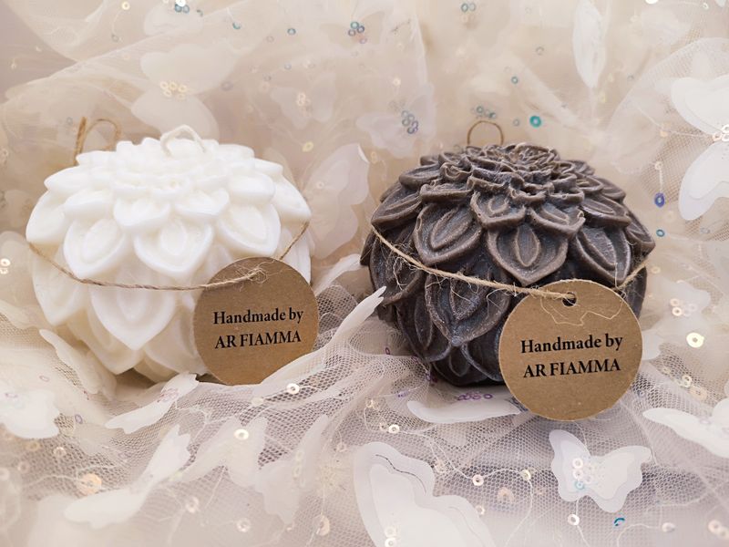 Zestaw świec ozdobnych ''Kawa z mlekiem" kwiat