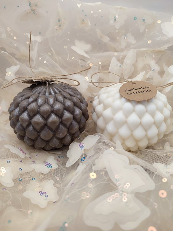 Zestaw świec ozdobnych "Kawa z mlekiem" kula