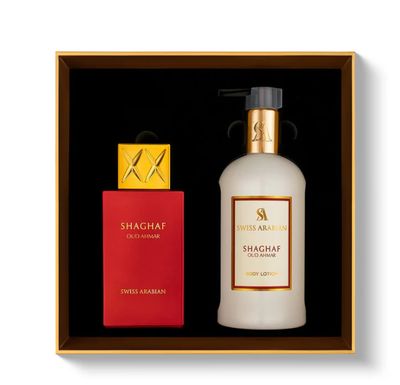 SHAGHAF OUD AHMAR EDP + BODY LOTION GIFT SET