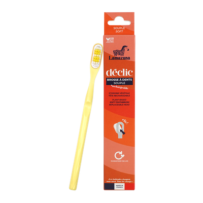 Lamazuna Soft Toothbrush - Déclic - Mimosa Yellow