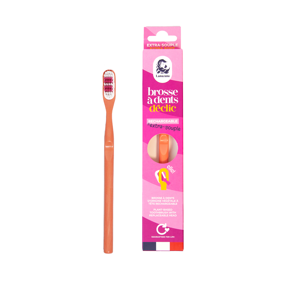 LZA Extra Soft Toothbrush - Déclic - Coral