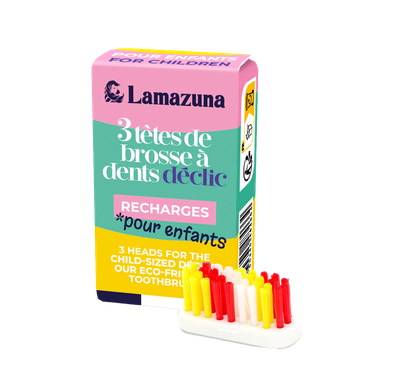 Lamazuna Set of 3 Junior 7+ toothbrush heads - Déclic - Per Set