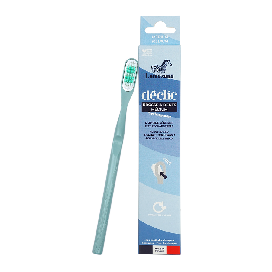 Lamazuna Medium Toothbrush - Déclic - Storm Blue