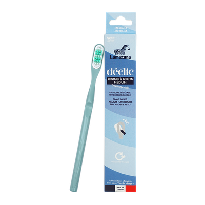 Lamazuna Medium Toothbrush - Déclic - Storm Blue