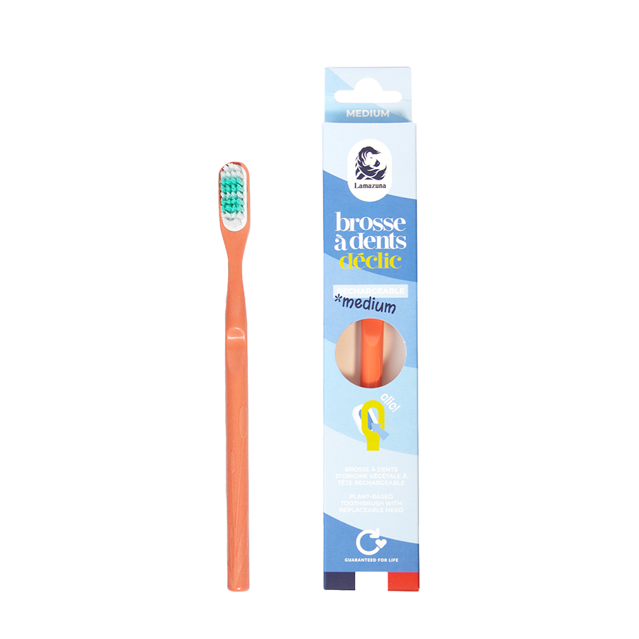 LZA Medium Toothbrush - Déclic - Coral