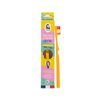 Lamazuna Junior 7+ toothbrush - Déclic - Yellow