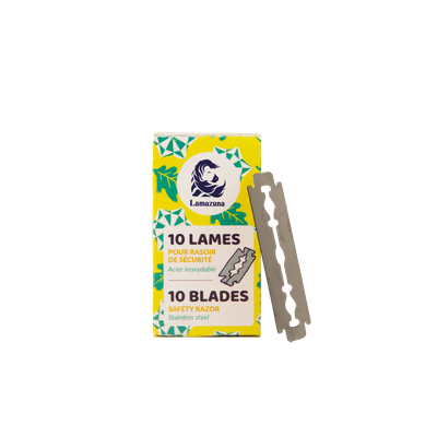 Lamazuna Set of 10 replacement blades for safety razor - Per Set