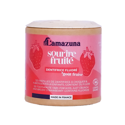Lamazuna Toothpaste tabs kids - Strawberry + fluoride