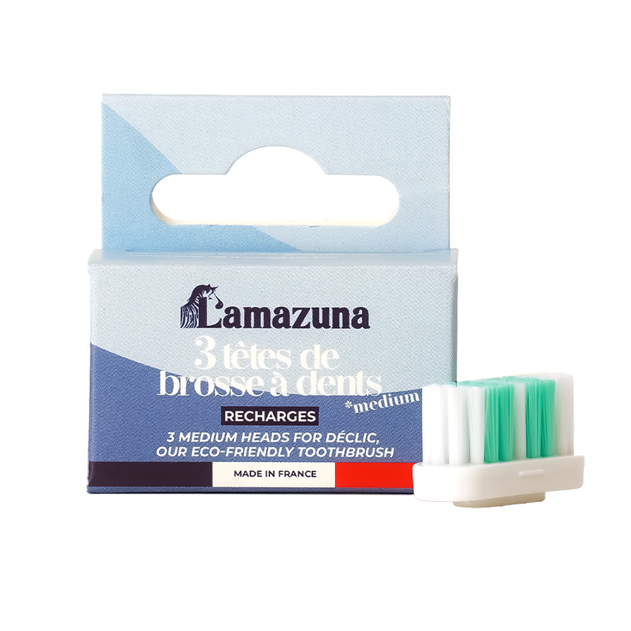 LZA Set of 3 Medium toothbrush heads - Déclic - Per Set