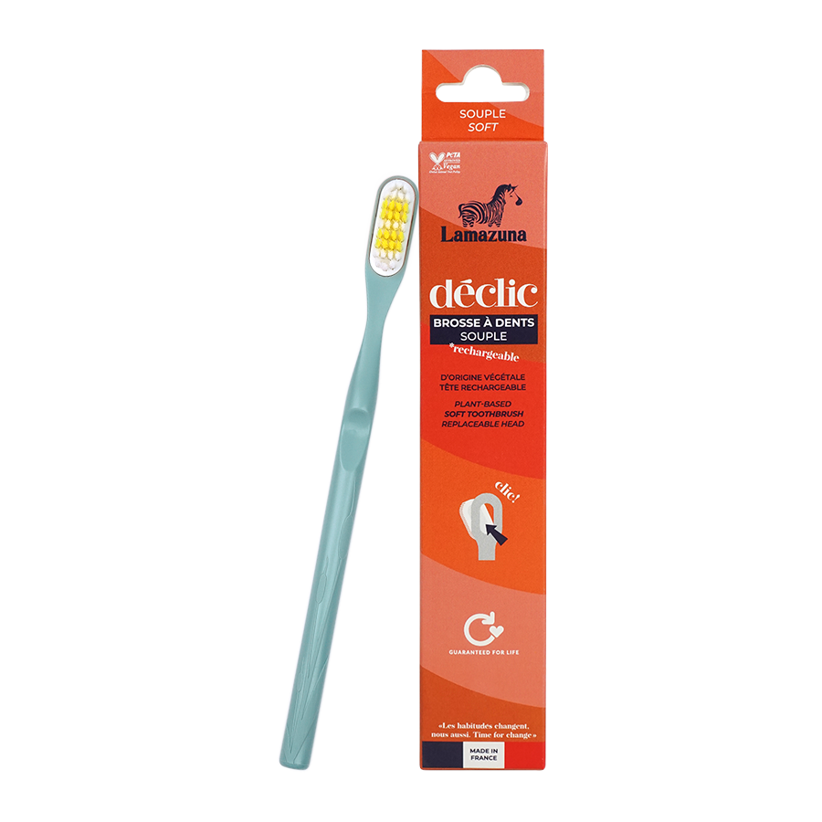 Lamazuna Soft Toothbrush - Déclic - Storm Blue