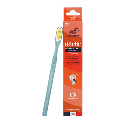 Lamazuna Soft Toothbrush - Déclic - Storm Blue