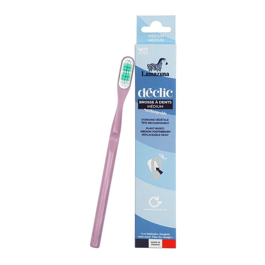 Lamazuna Medium Toothbrush - Déclic - Lilac